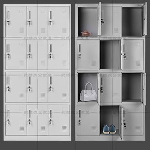 新款 十二门更衣柜12门铁皮文件柜办公室员工储物存包碗柜车间鞋 柜