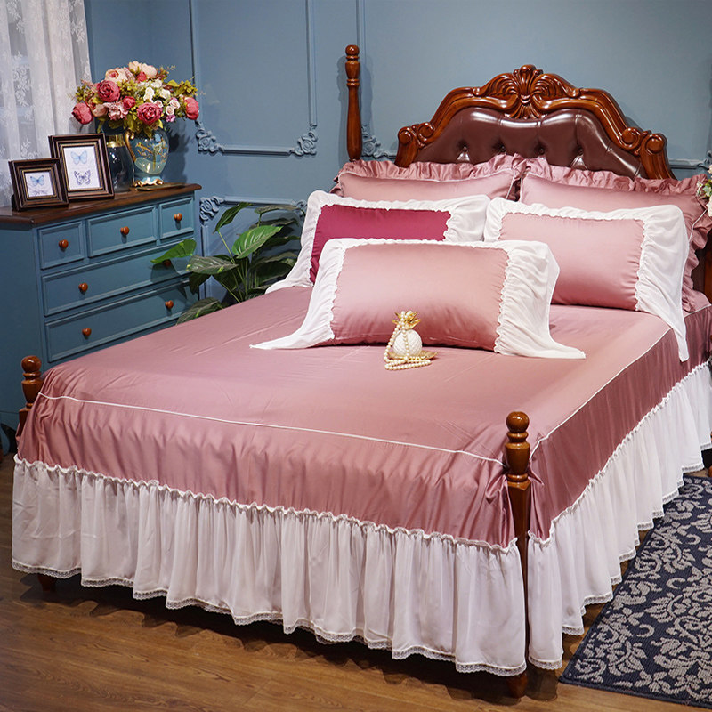 长绒棉床裙单件床罩款三件套床垫防尘罩保护罩全棉柔软丝滑1.8m,床上用品,床裙,淘宝优惠券,粉丝福利购,淘宝优惠卷