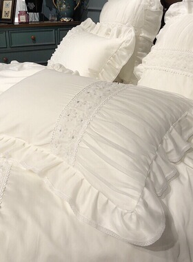 公主田园风格单人枕头套枕套 枕巾 单个价格 要2个数量请选2配件