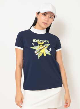 日本代购25秋季卡拉威Callaway高尔夫服装女士弹力短袖半高领T恤