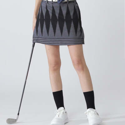 日本26春夏PEARLY GATES女士高尔夫服装时尚弹力修身吸汗吸湿短裙