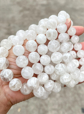 正品天然白雪花幽灵水晶手链