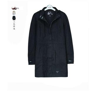 包邮 外套2件 N088收尾打折 休闲上衣全棉梭织开衫 女风衣立领中长款