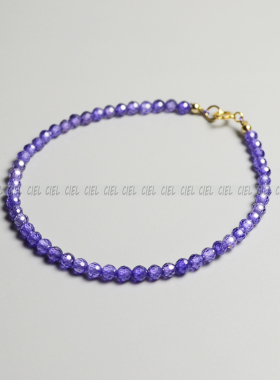 ciel原创手工天然紫色叠加锆石