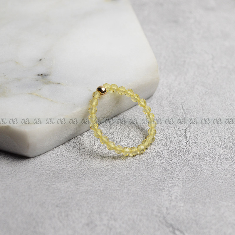 原创手工天然黄水晶戒指