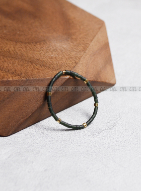 原创天然新西兰碧玉戒指极细