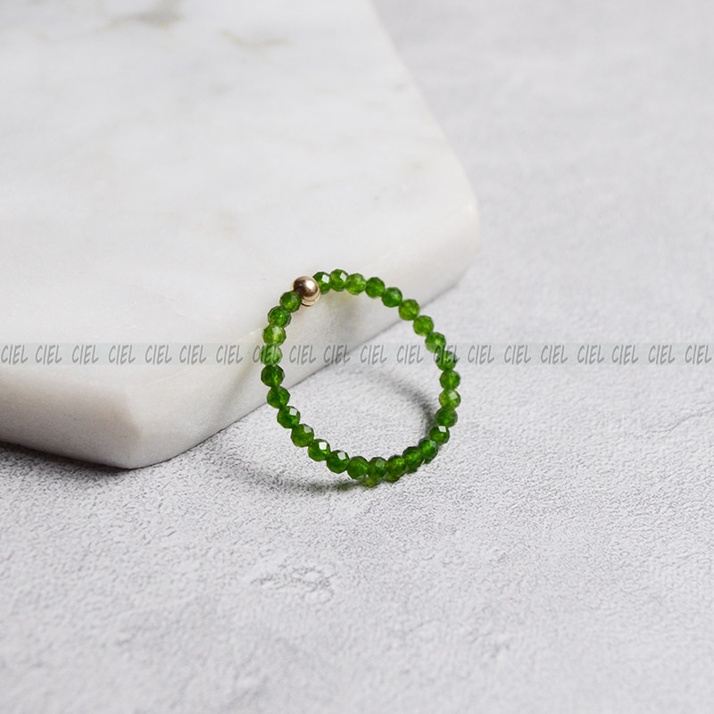 原创手工天然台湾碧玉戒指2mm