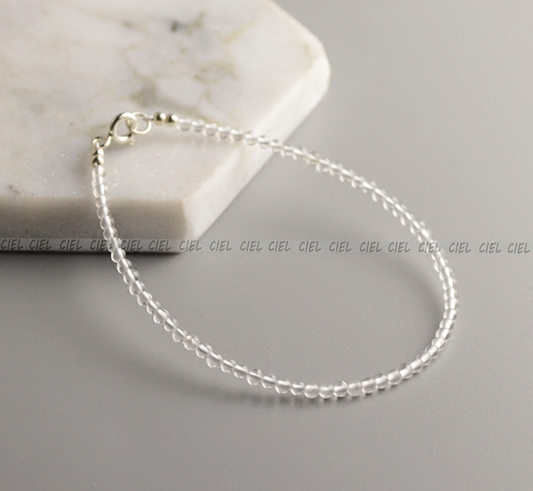 ciel原创手工天然手链叠戴白水晶