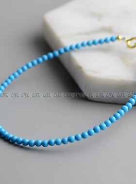 ciel原创人造蓝绿松石2mm手链