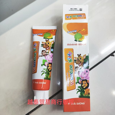 越南thai duong valentine kiddy儿童牙膏2岁+修复防蛀100g