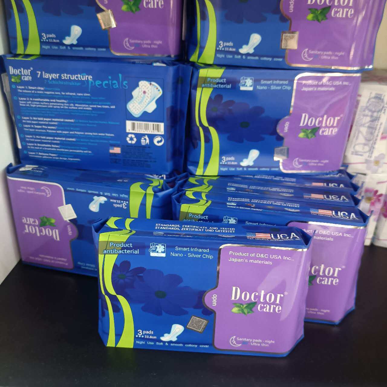 越南doctor care 薄荷中药夜用卫生巾3片 33.8cm