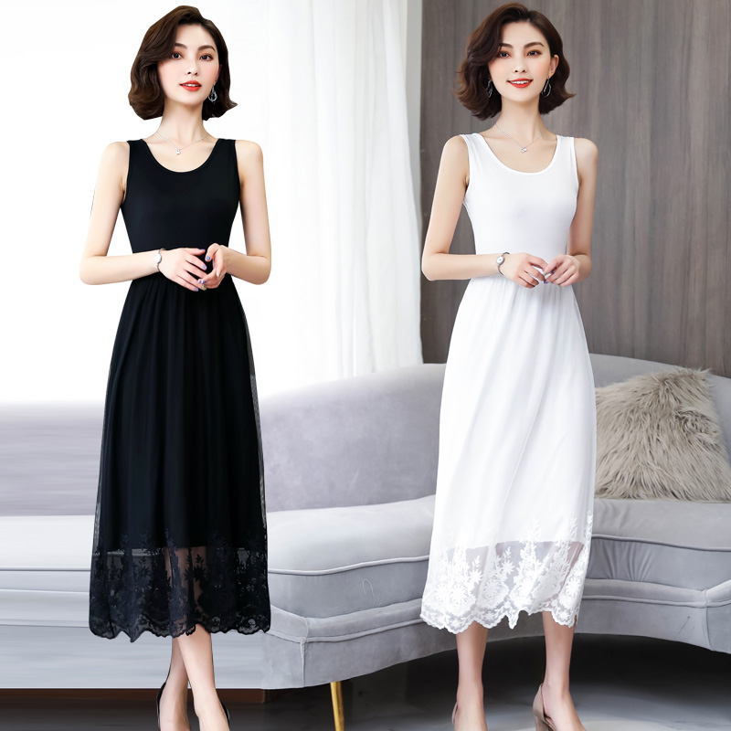 莫代尔百搭蕾丝吊带裙中长款性感网纱刺绣背心裙连衣裙2019新款秋|msdalam kategori Butik wanita / wanita, Vest abah-abah - dari Buy2taobao.com untuk memberikan perkhidmatan ejen Taobao profesional membeli