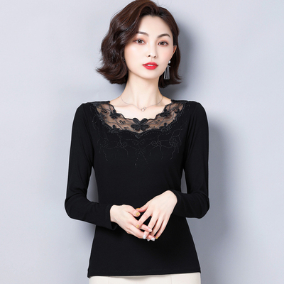 新款低领莫代尔打底衫女洋气上衣