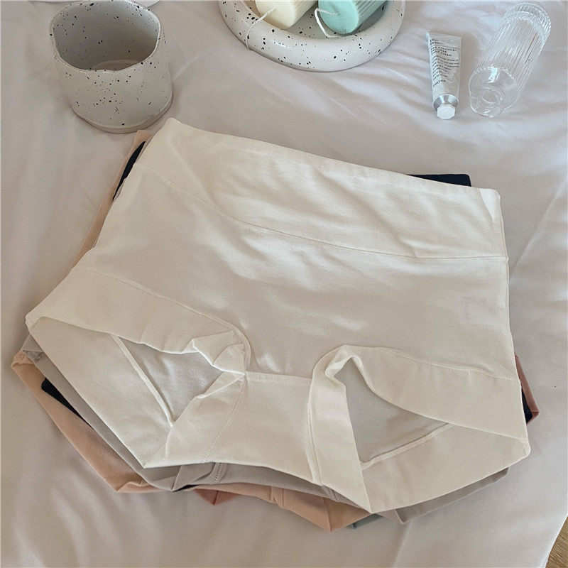 【怒推好棉~谁穿谁知道】3条装韩风chic奶油风纯棉高腰大码内裤女