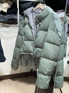 2025冬季新款白鸭绒羽绒服女款短款面包服小个子保暖冬