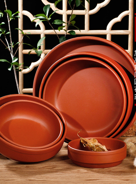 特大号碗莲花盆紫砂透气多肉花盆水仙水培盆铜钱草菖蒲剑山插花盆