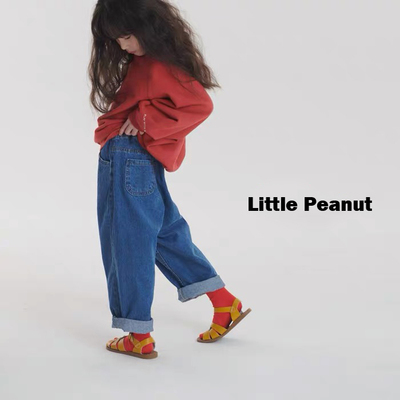 自制四季款牛仔休闲长裤中性童装