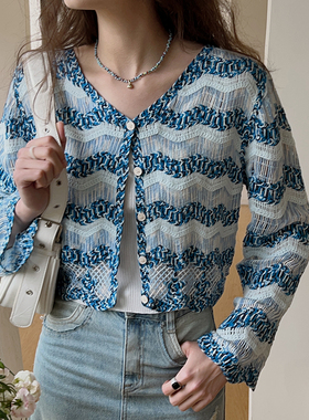 BORAN帛然2025早秋新款长袖针织衫开衫外穿宽松V领外套女N2D1060S