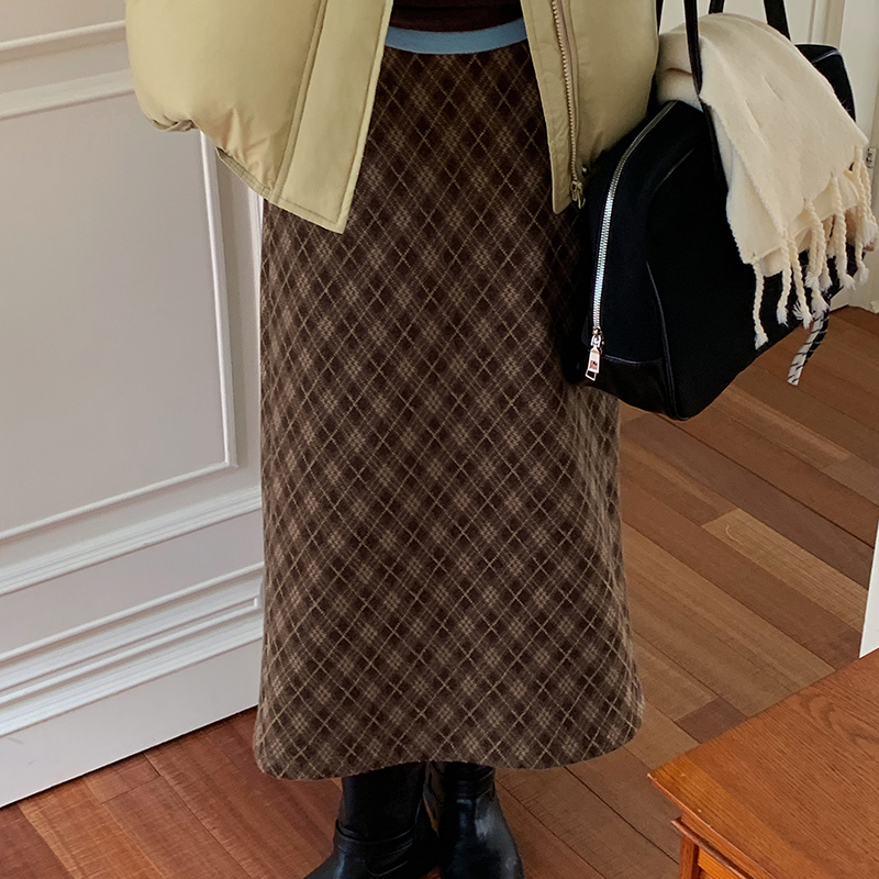 半身裙a字中长款韩系气质显瘦