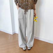 BORAN帛然2026春季 女6203 长裤 新款 高级感宽松休闲高腰直筒阔腿裤