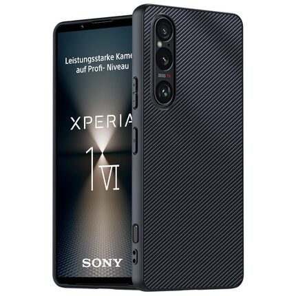 适用索尼Xperia1VII手机壳男女新款Sony1VI碳纤维纹保护皮套简约商务1IV后盖创意个性时尚1Ⅴ超薄全包防摔