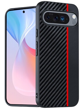 适用谷歌Pixel10手机壳Google9ProXL碳纤维纹保护皮套8A防摔6/7