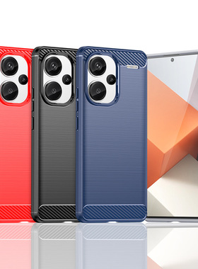 适用红米Note13Pro+手机壳小米RedmiNote13Pro拉丝碳纤维纹保护套