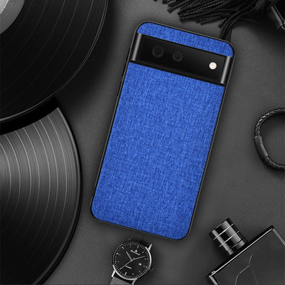 适用谷歌pixel7手机壳布纹布艺