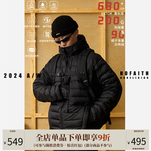 NOFAITH排骨羽绒服男冬日系复古情侣上衣轻薄cleanfit羽绒服外套
