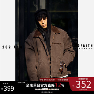 NOFAITH底特律工装夹克男秋季款日系复古cleanfit上衣外套无信仰