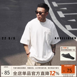 NOFAITH重磅300g纯棉纯色短袖 口袋打底白T夏无信仰 T恤男女基础款