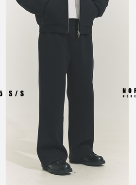 NOFAITH纯色700G休闲卫裤男秋冬日系复古宽松休闲直筒长裤情侣款