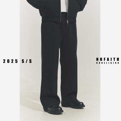 NORELIGION直筒松紧抽绳休闲裤