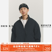 NOFAITH双面千鸟格cleanfit夹克外套男日系复古宽松休闲百搭上衣