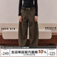 宽松直筒肌理感休闲长裤 新款 男女 男秋季 NOFAITH弧形垂感阔腿西裤