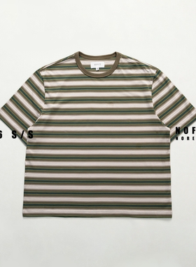 NOFAITH高支精棉渐变条纹短袖男夏季新款宽松休闲百搭情侣t恤上衣