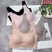 泰国乳胶胸垫内衣302bra无痕背心式 防走光中厚小胸聚拢舒适文胸罩