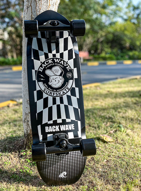 BackWave 31”黑白格 黑色经典系列陆地冲浪板