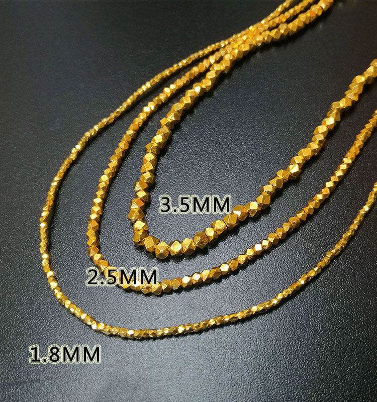 CRUSHED SILVER LOOSE BEADS EXTREME FINE BRACELET  GOLD PLATED DIY ACCESSORIES THAI HANDMADE SILVER BEADS IRREGULAR SOLID BEADS