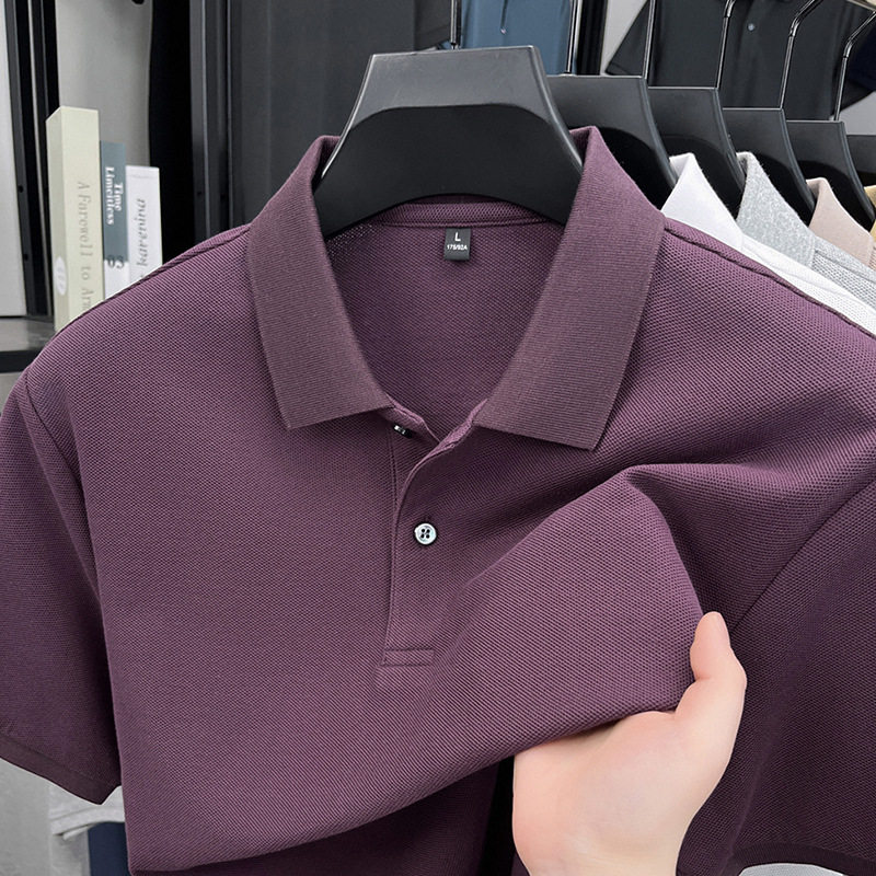 女儿结婚礼服爸爸装短袖T恤中年喜公公婚宴装父母服装薄POLO衫男