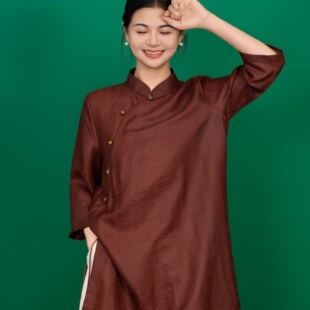 【朝花夕拾】桑蚕丝红云纱香云纱新中式太太服国风250429L