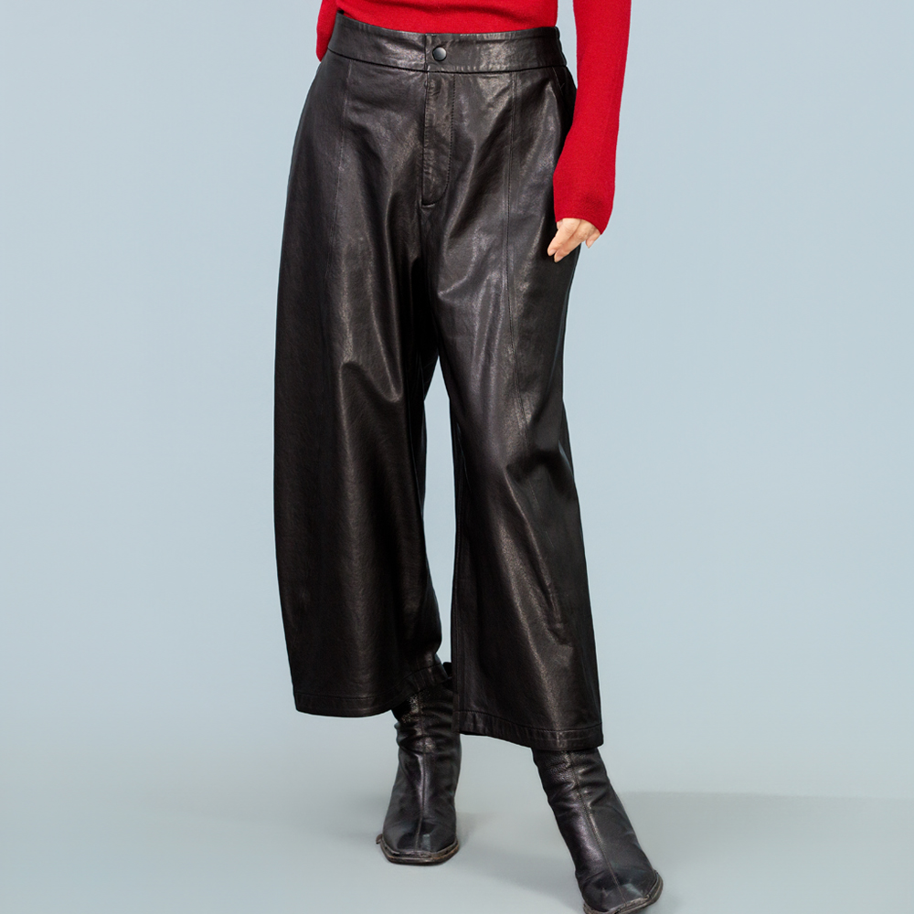 【素香点墨】薄款长裤千金风高腰阔腿裤休闲裤无弹八分裤251016K