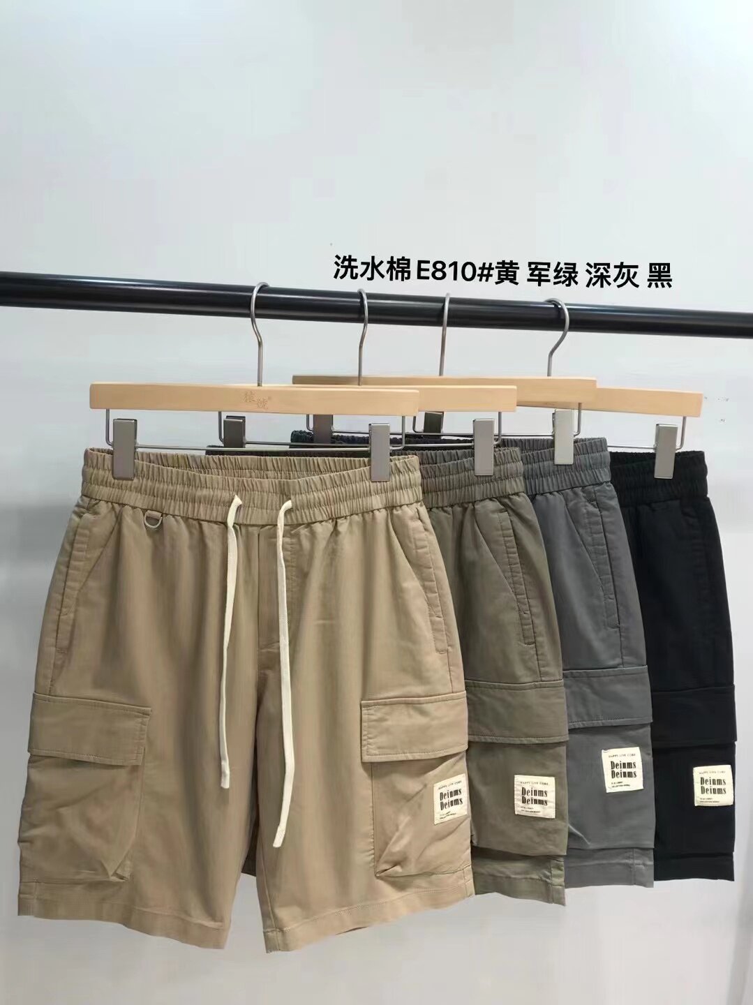 2023夏季美式黑色工装短裤男休闲裤