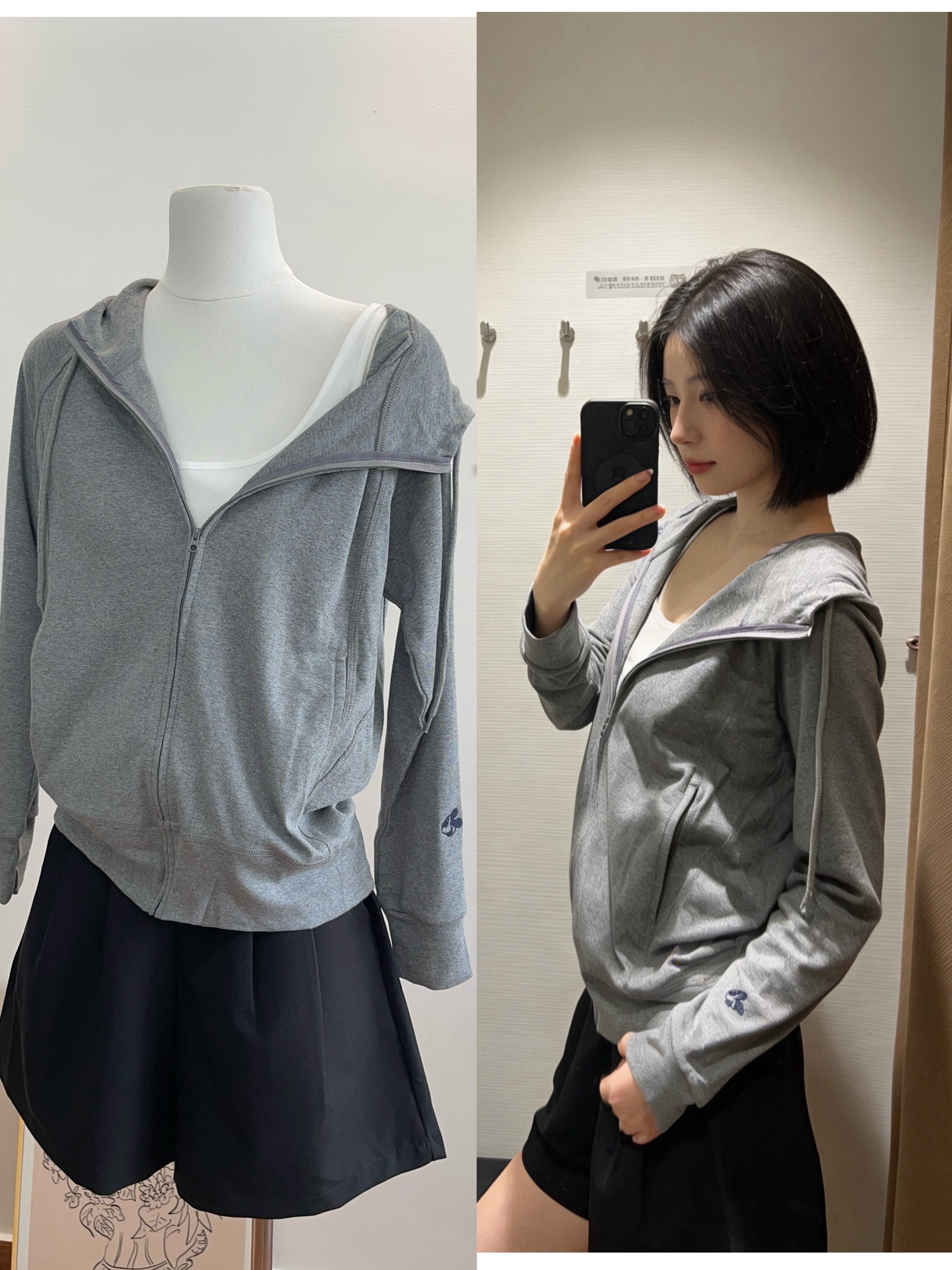 春夏新款连帽拉链卫衣女刺绣宽松糖果色休闲百搭防晒薄棉外套上衣
