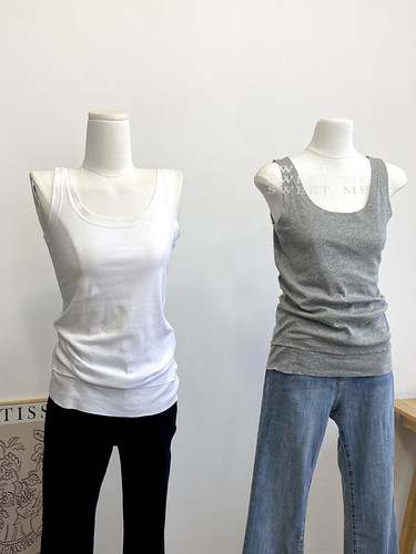 纯棉夏季三色无锁边显瘦女装百搭