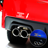 最速湾岸车贴排气高温危险DANGER警示车贴竞技改装 贴车尾后杠贴纸