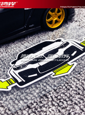 最速湾岸  HF低趴姿态stance风格Widebody宽体警示车窗贴车尾贴