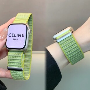 iwatch新款 山地纹魔术贴s11表带适用s10苹果手表SE2男女6789舒适