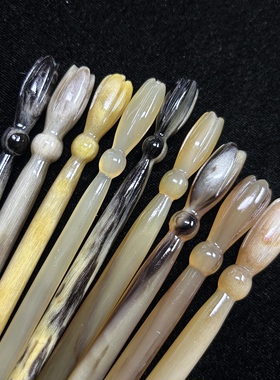 高贵羊玉兰花发簪结实耐用抗摔女士专用挽发簪子名族风发钗盘发