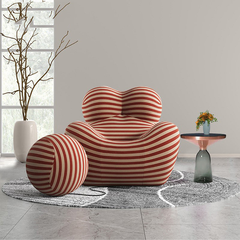 设计师网红妈妈的怀抱绣球单人沙发椅创意阳台客厅躺椅轻奢休闲椅